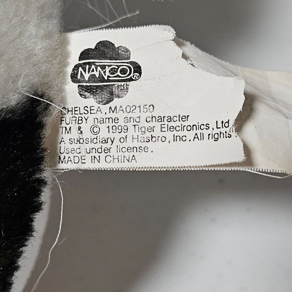 Vintage 90s Nanco Furby Snow Leopard 7 inch Plush Hypnotic Eyes Stuffed Animal - Picture 7 of 8